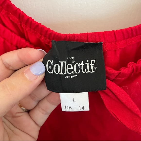 Collectif Red Bow Top - Picture 4 of 6